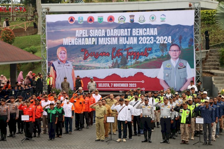 Polres Batu Bersama Forkopimda Siagakan Personel Penanganan Bencana Alam