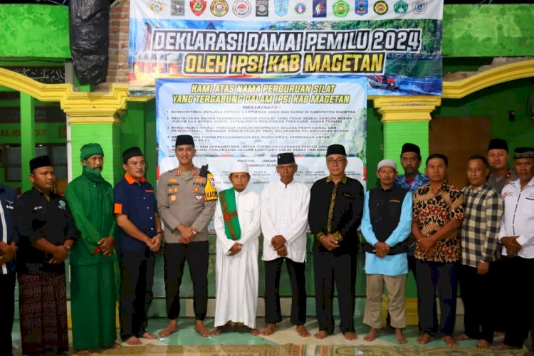 Polres Magetan Gandeng Perguruan Silat Jaga Kondusifitas Pemilu 2024