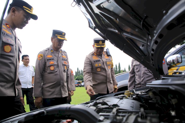 Kapolres Ngawi Cek Kendaraan Dinas, Pastikan Siap Amankan Pemilu 2024