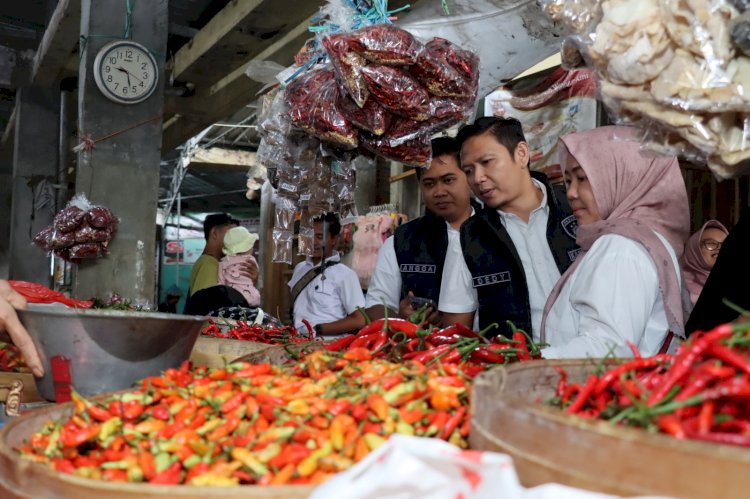 Satgas Pangan Polres Magetan Bersama Disperindag Sidak Pasar Pantau Ketersediaan dan Harga Bapokting