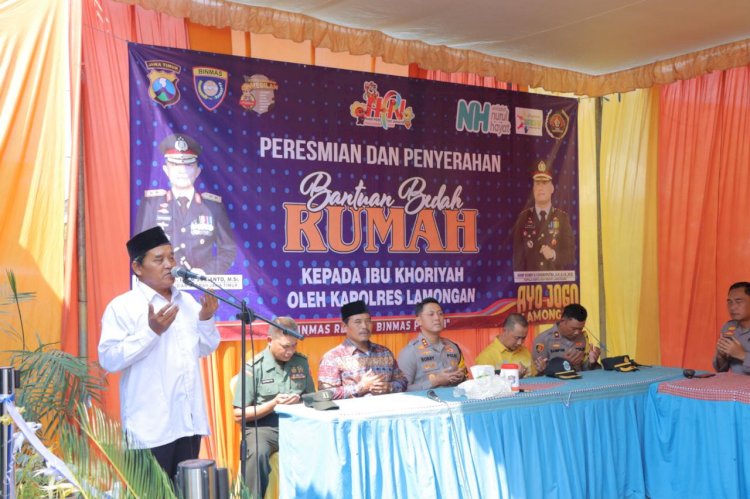 Polri Peduli, Polres Lamongan Salurkan Bantuan Bedah Rumah untuk Warga