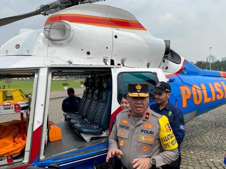 Polri Kerahkan 2 Helikpoter Jadi Ambulans Udara saat Arus Mudik dan Balik Lebaran