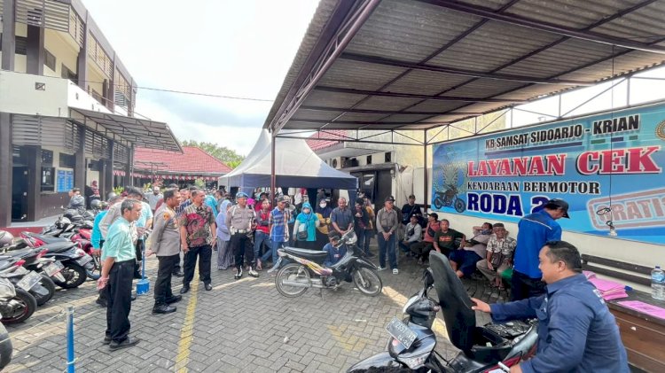 Usai Libur Lebaran, Kapolresta Sidoarjo Cek Pelayanan Samsat