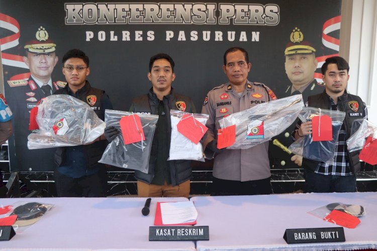 Gerak Cepat Polres Pasuruan Berhasil Amankan Gangster Yang Viral di Medsos