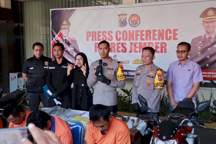 Polres Jember Amankan Tersangka Begal Payudara yang Resahkan Warga