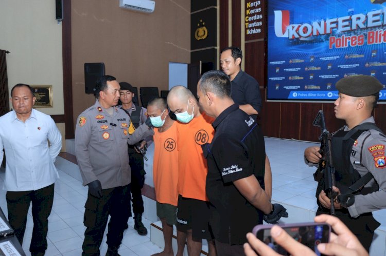 Polres Blitar Kota Berhasil Ungkap Peredaran Narkoba, Amankan 2 Tersangka dan Belasan Gram Sabu