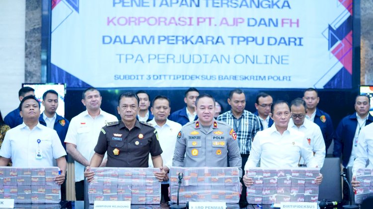 Polri Tetapkan PT AJP dan FH Sebagai Tersangka TPPU Judi Online, Sita Uang Rp 103,27 Miliar