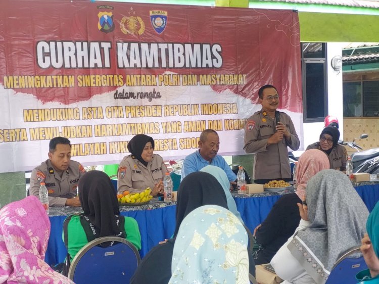 Peduli Kamtibmas, Sat Binmas Polresta Sidoarjo Gelar Curhat bersama Warga