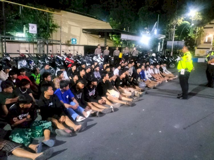 Polres Lumajang Amankan 40 Unit Motor Diduga Terlibat Balap Liar