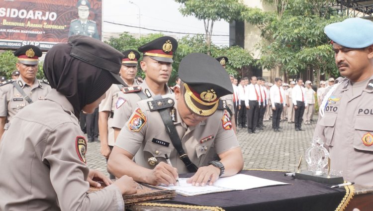 Kasat Lantas, Kasat Tahti dan Dua Kapolsek di Polresta Sidoarjo Berganti