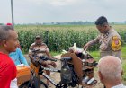 Bhabinkamtibmas-Balongbendo-Ngopi-Bareng-Petani,-Dukung-Ketahanan-Pangan-Nasional
