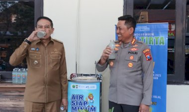 Polresta-Malang-Kota-Sediakan-Anjungan-Air-Minum-Gratis,-Naikkan-Standar-Pelayanan-Publik