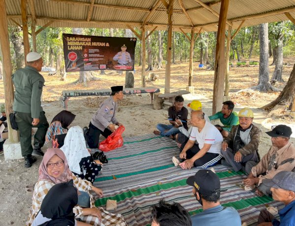 Antisipasi Karhutla, Polres Gresik Gencarkan Sosialisasi di Hutan Panceng