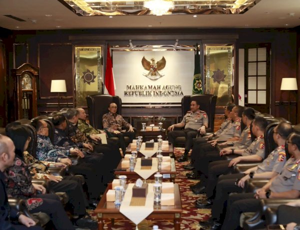Kapolri Suyudi Ario Seto Kunjungi MA, Perkuat Kolaborasi Penegakan Hukum